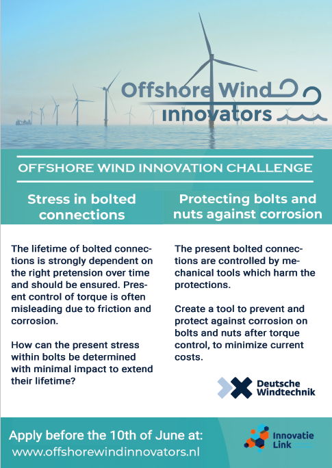 Last call for Innovation Challenges - deadline June 10th!

When you apply you will be coached and get the chance to meet a potential launching customer.

offshorewindinnovators.nl/products/innov…

@TKIUrbanEnergy <a href="/NWEAWind/">NWEA</a> <a href="/RVO_Innovatie/">RVO - Innovatie</a> <a href="/OffshoreWINDmag/">Offshore WIND</a> @WindEurope