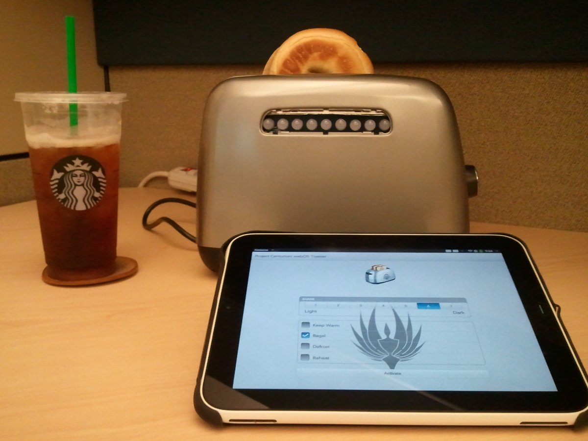 dragongears's tweet image. The webOS Toaster AKA Project Centurion. "By your command" #webOSmemories