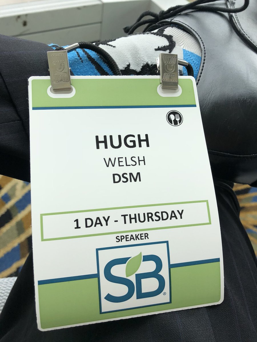 HughCWelsh's tweet photo. Grateful for the opportunity from @kjoss_  @SalterbaxterMSL @SustainBrands to speak today at #SB19Detroit about @DSM &amp; our stategy, advocacy &amp; engagement https://t.co/ITB7gAKpYX
