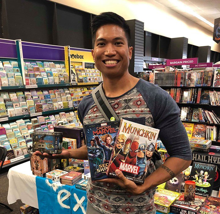ExtraLifeJax's tweet photo. Thank you @WyrdGames, @USAopoly, @SJGames for your donations to our #ITTD2019 event! @WantedShatterer kept sweating every time we mentioned Skrulls...not sure why... https://t.co/bjgnHF1PG8