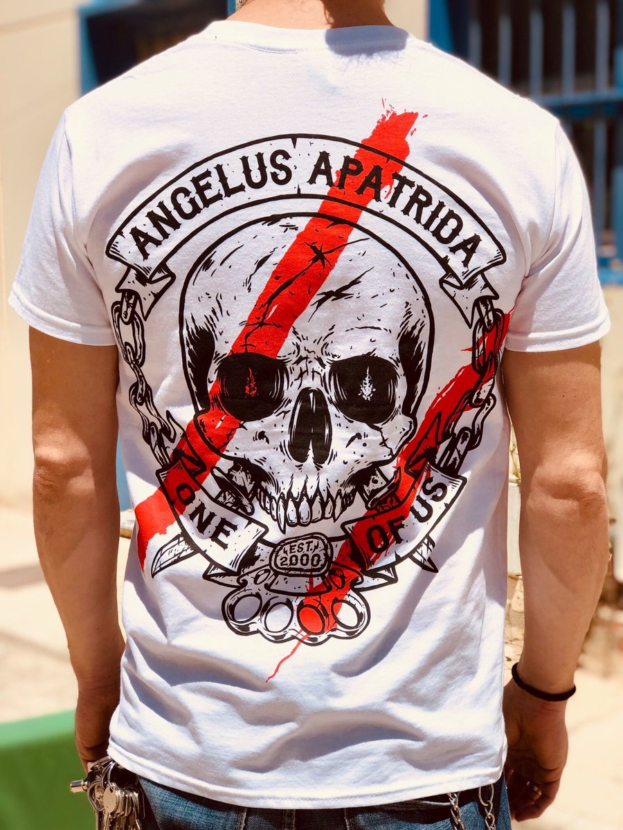 AngelusApatrida's tweet photo. Black clothes for summer? Check our new white tee, be One Of Us! This and much more at https://t.co/OwCIWLPVyu! https://t.co/4yyVOYdcVc