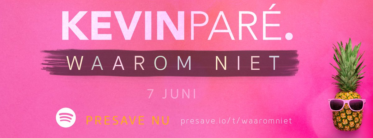 Kevin Paré (@kevinpare) on Twitter photo Morgen komt mijn nieuwe single ‘Waarom Niet’ uit!! Je kunt de track nu al ‘pre-saven‘, zodat hij morgen meteen wordt toegevoegd aan je Spotify bibliotheek: presave.io/t/waaromniet #newmusicalert #presave #waaromniet #upcoming <a href="/SpotifyNL/">Spotify NL</a> Morgen komt mijn nieuwe single ‘Waarom Niet’ uit!! Je kunt de track nu al ‘pre-saven‘, zodat hij morgen meteen wordt toegevoegd aan je Spotify bibliotheek: presave.io/t/waaromniet #newmusicalert #presave #waaromniet #upcoming <a href="/SpotifyNL/">Spotify NL</a>