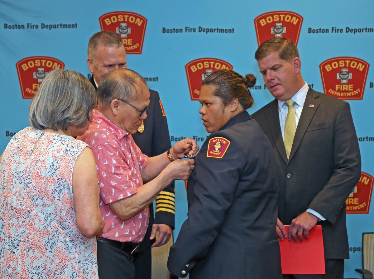 marty_walsh's tweet photo. Being a firefighter is one of the toughest and most important jobs there is. By taking this oath, you're promising to protect and serve, no matter the circumstances. 

Congratulations and thank you to all our @bostonfire firefighters graduating today. https://t.co/AkjX0mrgha