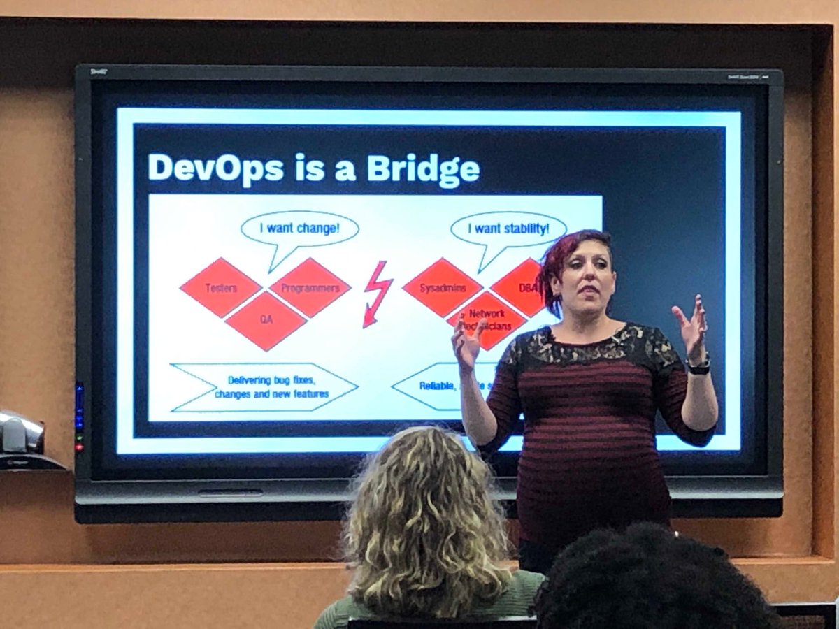 ratracegrad's tweet image. My co host on @codeprepio podcast giving a talk where she makes docker sexy. Never thought it would be possible but she made it work. @RefactrTech #refactr #refactrtech