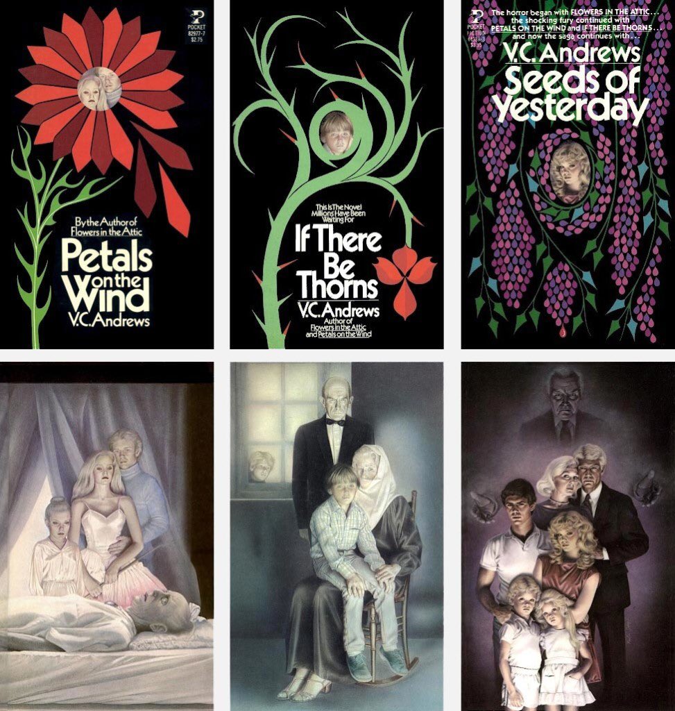 toomuchhorror's tweet photo. #BOTD V. C. Andrews (1923-1986) 

#PaperbacksfromHell #vcandrews https://t.co/6HUPb4Szay
