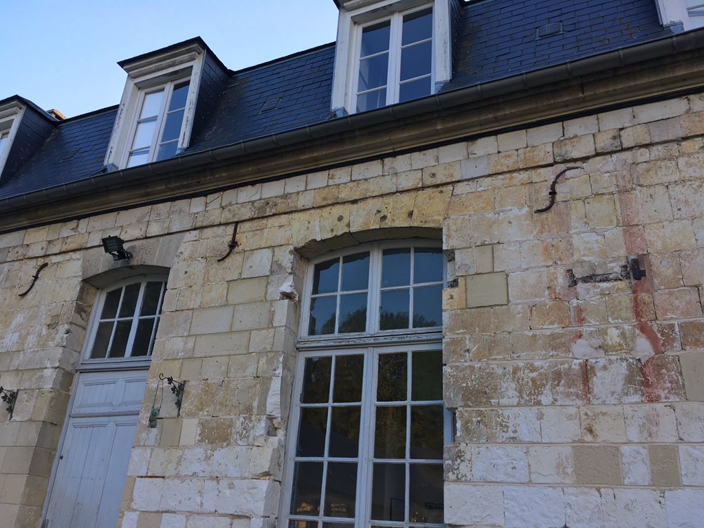 HawthornsHist's tweet photo. A very historic end to Year 6's French trip. After regaling the children with tales of D Day on the coach to Park Asterix we learnt all about Chateau de Warsy - bullet holes 'n all #DDay75Anniversary #LestWeForget #MissClovesthemic https://t.co/89pZDnyt8z