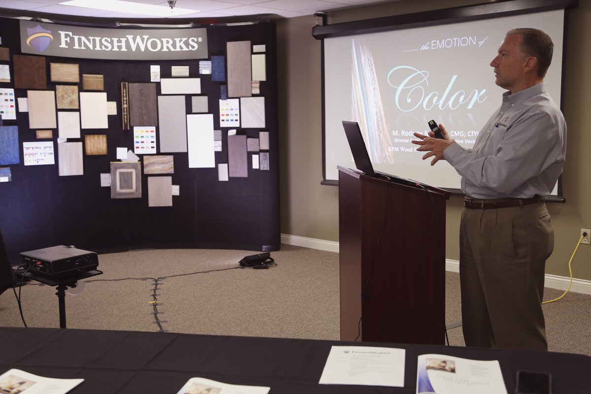 FinishWorksLLC's tweet image. Over the course of 3 days we proudly hosted our Color Trends in the Marketplace seminars for our valued #FinishWorks customers