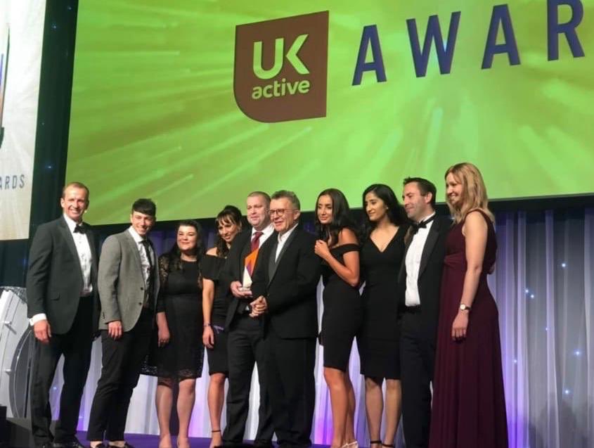 Proud team at @_ukactive awards being presented with the 2019 Supplier of the Year Award #UKActiveAwards #activeuprising 🏆