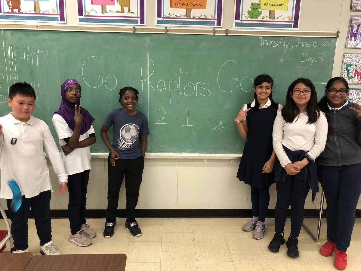 Go Raptors Go!  And this was the excitement in Room 219 today <a href="/TDSB_Firgrove/">Firgrove Public School</a> and everywhere else in Canada.