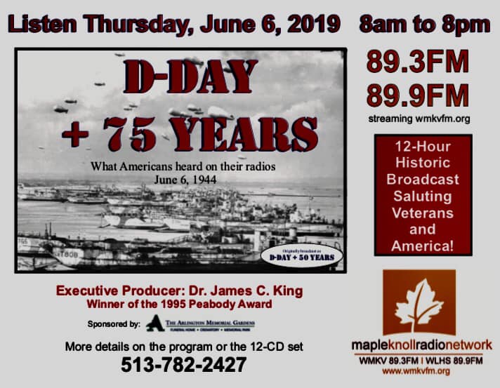 If you have a chance today, tune in to WMKV and take some time to reflect on the 75th anniversary of D-Day and while your at it, make sure to thank a Veteran. #DDay75 #DDay75thanniversary #DDay