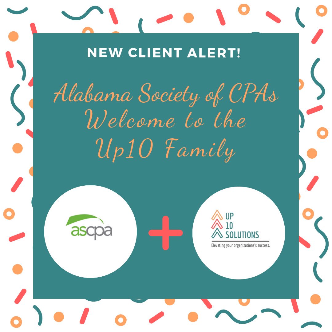 up10solutions's tweet photo. We are happy to announce a new addition to the @up10solutions family! We have partnered with @ALsocietyofcpas to help further their success! Happy 100 years! 🎉 https://t.co/hqpDnNyZFs