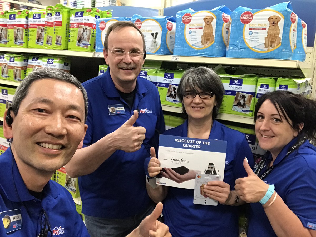 Recognizing our Associate of the quarter from our Chinook store in Calgary. Number 1 in Puppy Guides and awesome customer service. Well done Ljubica. #petsmartassociate, #LifeAtPetSmart