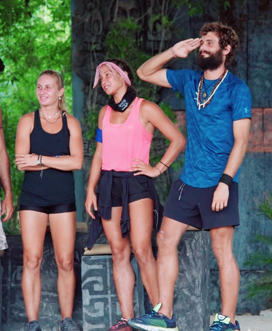 G_SURV9's tweet image. My favorite trio #KaterinaDalaka &amp;amp; #dimitravamvakousi &amp;amp; #Spyros 💘💙
#survivor2019 | #SurvivorGr