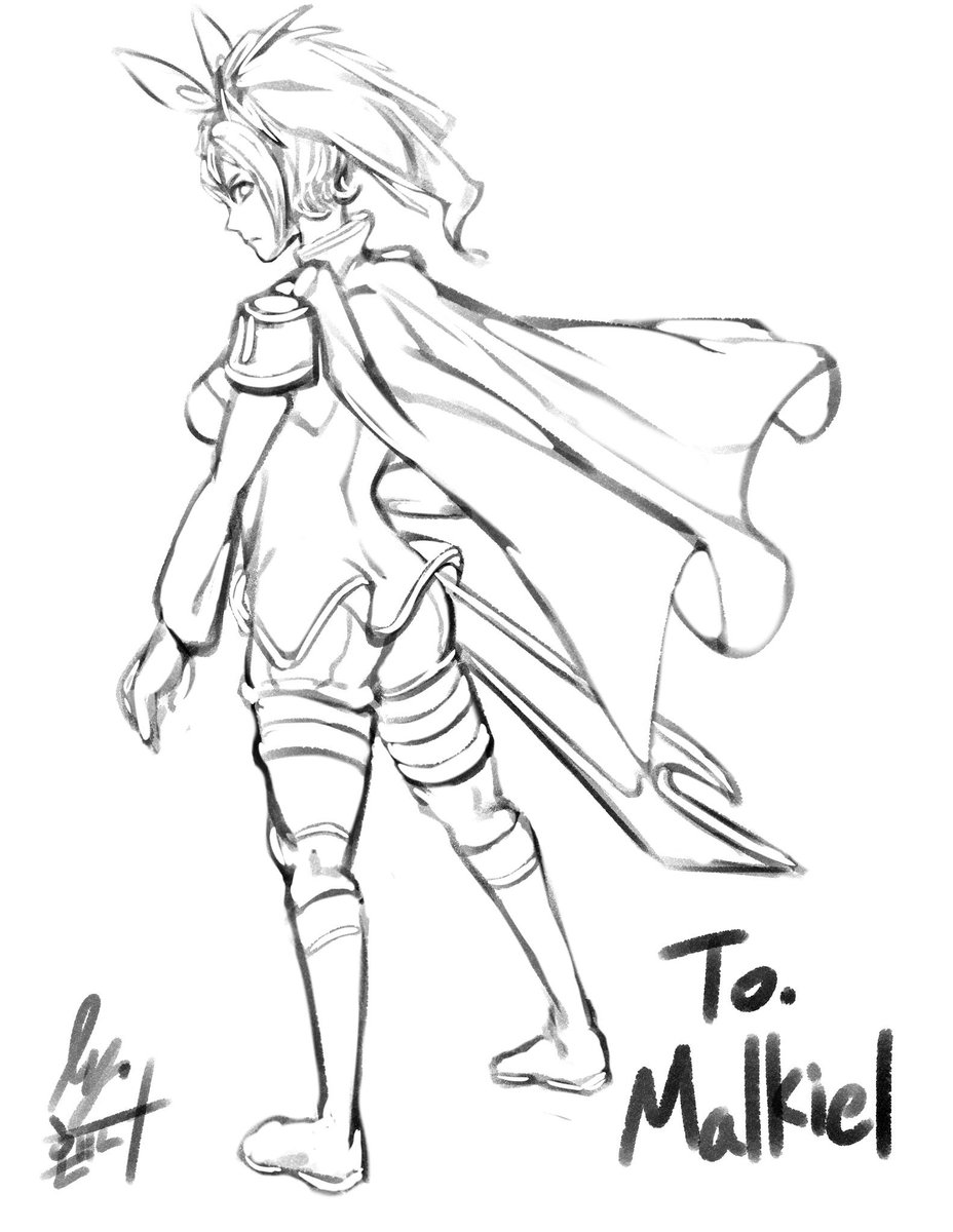 Just finished 2 b/w full body commissions for Malkiel's #DFO characters!
The first one took a bit cuz I was fixing her stance back and forth but once I finished her, the second one was done super quicker in comparison. 