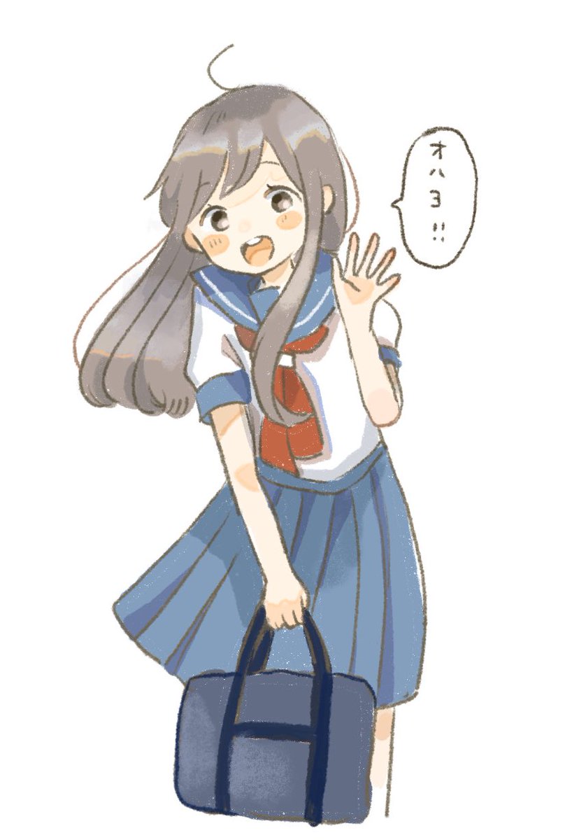 「元気な挨拶ちゃん 」|パン山おにぎり🍞のイラスト