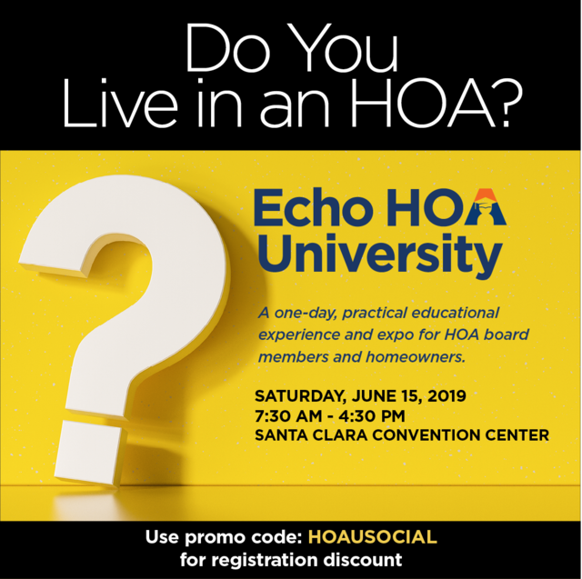 echoorg's tweet image. WALK-INS WELCOME! Register using promo code "HOAUSOCIAL" to get your ticket at early bird pricing!!