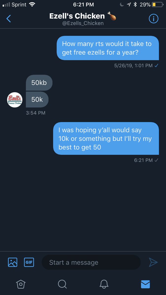 EricHenderson25's tweet photo. I know 50k is asking  a lot but free @Ezells_Chicken for a whole year would be so clutch so please help your boy out. https://t.co/GnF8mOi1cT