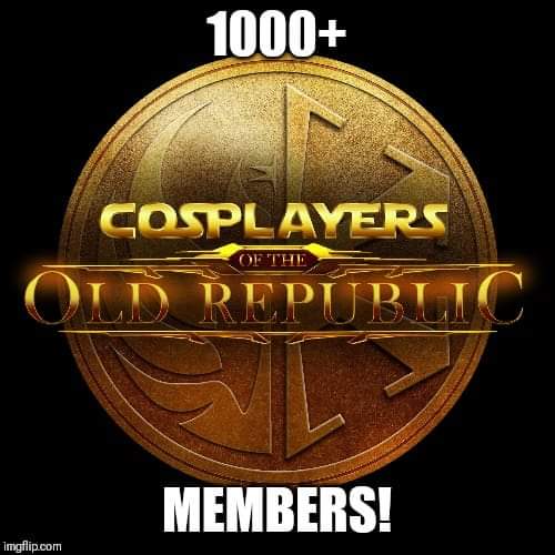 Congradulations to Cosplayers of the old Republic for reaching 1000 members!

facebook.com/groups/Cosplay…

<a href="/SWTOR/">The Old Republic</a> <a href="/swtorista/">Swtorista</a> <a href="/swtor_community/">The SWTOR Fan Community</a> @SWTOR_Central <a href="/Charles_Boyd/">Charles Boyd</a>