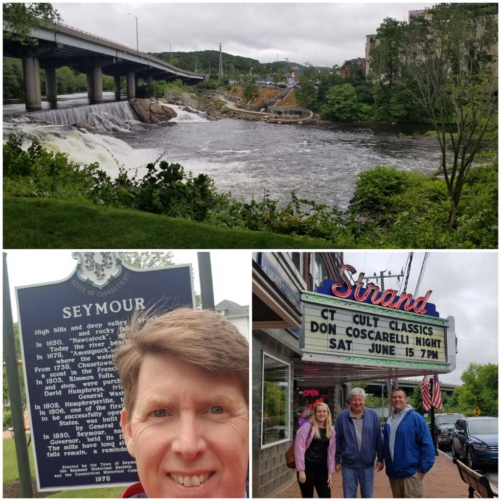 mk_interiors__'s tweet photo. Today, Sadie Colcord from CERC, Brian Sirowich from the Seymour EDC and Patrick toured downtown Seymour including the Strand Theater.  So much character!   #downtown #preservation #cerc #smallbusiness #history #tourism #architecture #Seymour #ctmainst  #ctvisit #ctbluesigns https://t.co/CYh0UoUxYT