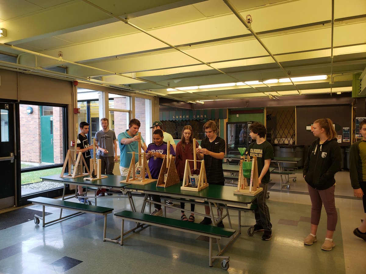 AleblancNRSD1's tweet photo. F period ETF testing out there trebuchets. Tons of practice with problem solving skills in building and testing these devices. #nashobalearns #designthinking #NRSD https://t.co/D9Rw6E1DYE
