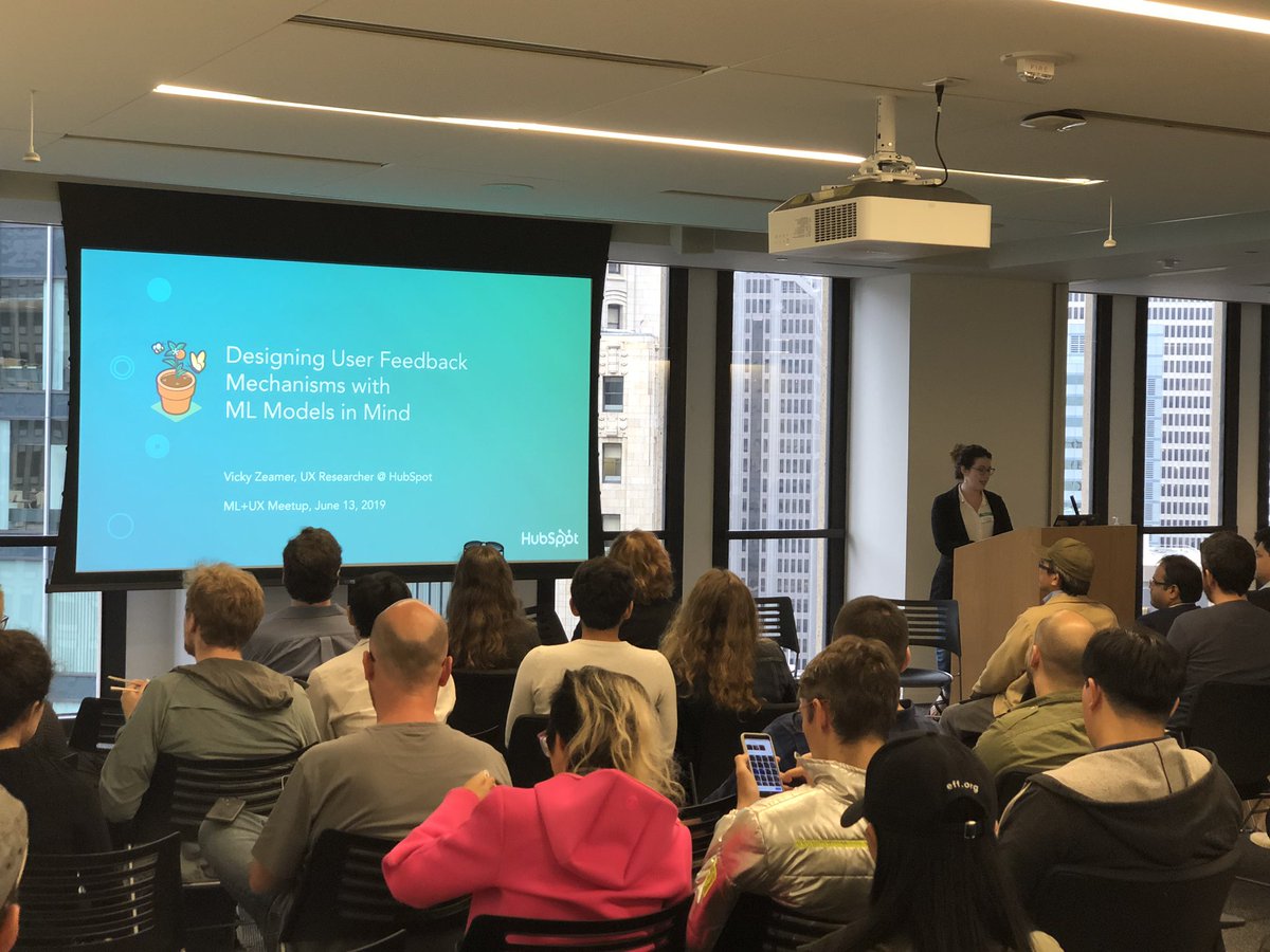 lmjvincent's tweet image. How to #Design User Feedback Mechanisms with #ML Models in Mind? @vickyzmr walked us thru her best practices during tonight’s @mluxsf meetup #mlux #mluxsf #ai #ml #ux #data #userexperience #userresearch #analytics #meetup