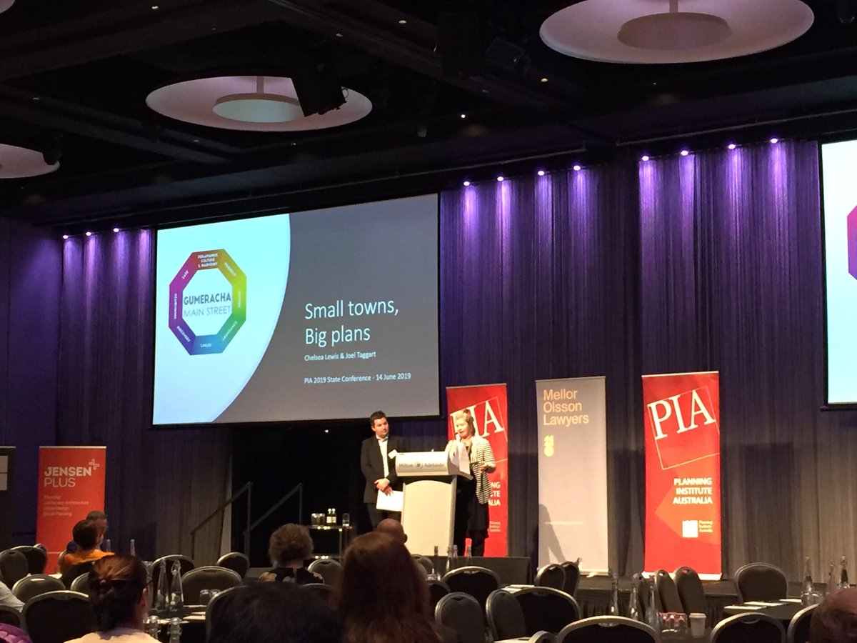 Loving hearing from Chelsea and Joel from the Gumeracha Main Street project on the importance of volunteer-driven community projects, of perseverance and eventual reward (a national award winner!) Work to be proud of! #planningmatters #PIASA19 #mainstreets