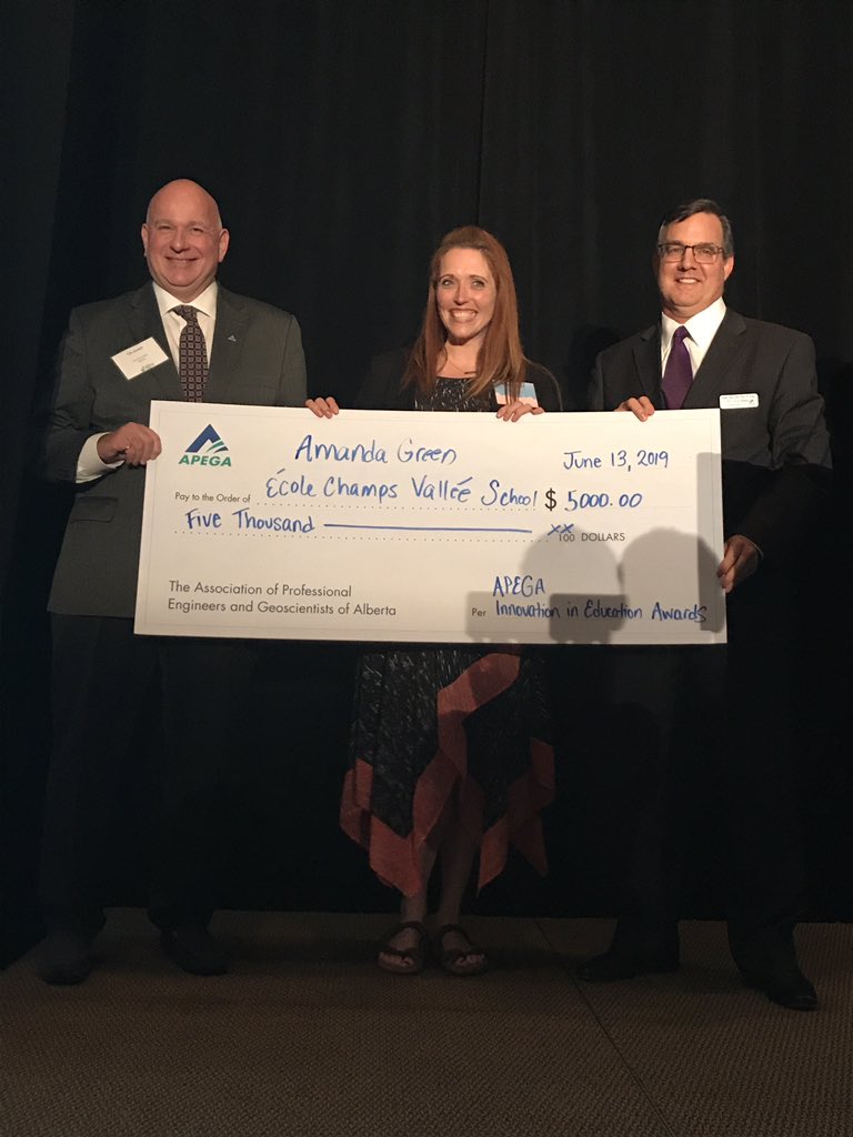 APEGA_AB's tweet photo. Congratulations to @AmandaGTeach from @EcoleCVSchool in @CityofBeaumont! Her students will be working on a project called “Launch into Hydroponics!” Great job! #APEGAInEd https://t.co/r5SGOezmn9