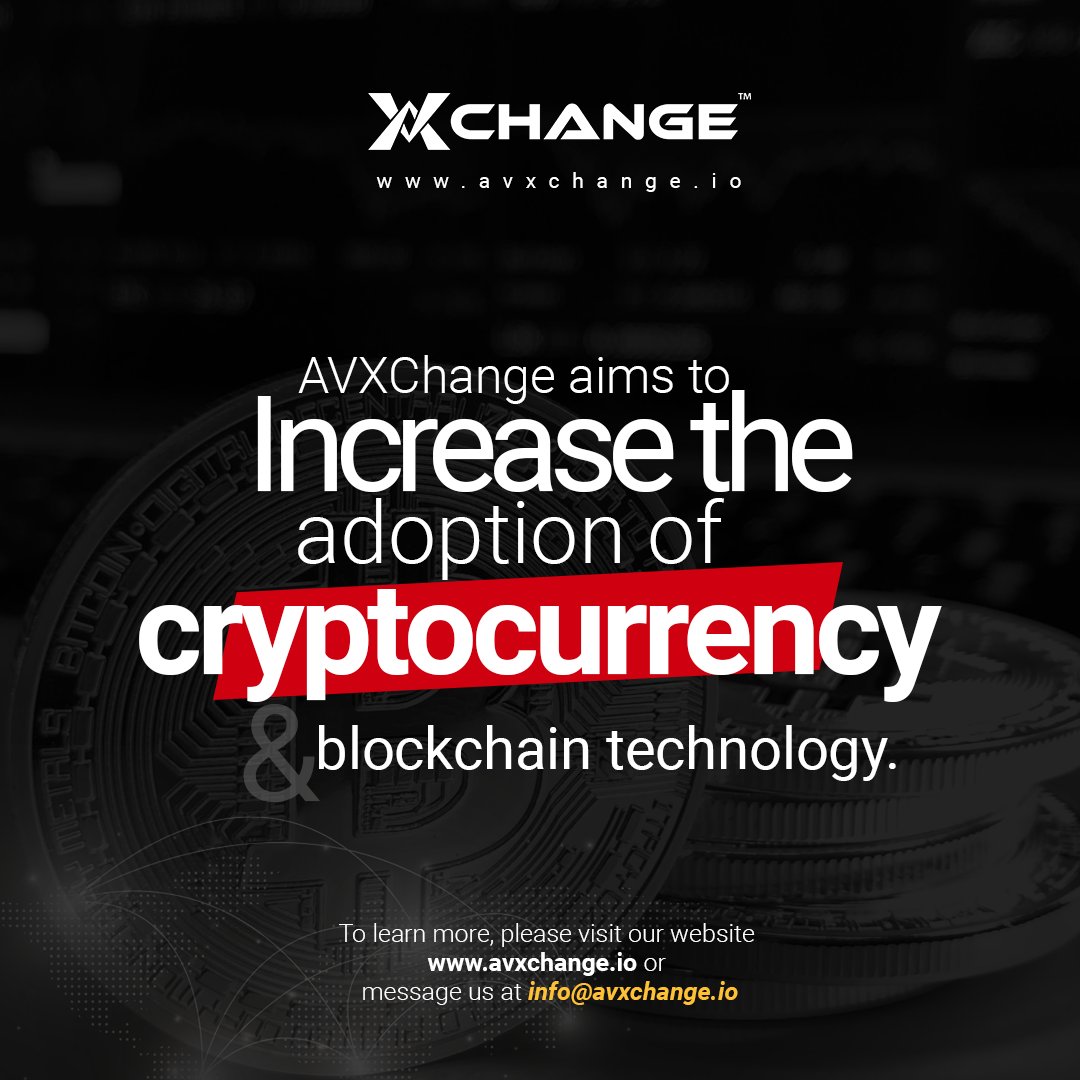 AVXChange aims to increase the adoption of #cryptocurrency and #blockchain technology. #AVXChange, or Audio Video eXchange is an #incentivizedp2pfile sharing platform designed for the exchange of audio and video entertainment over the internet.

Visit avxchange.io now!