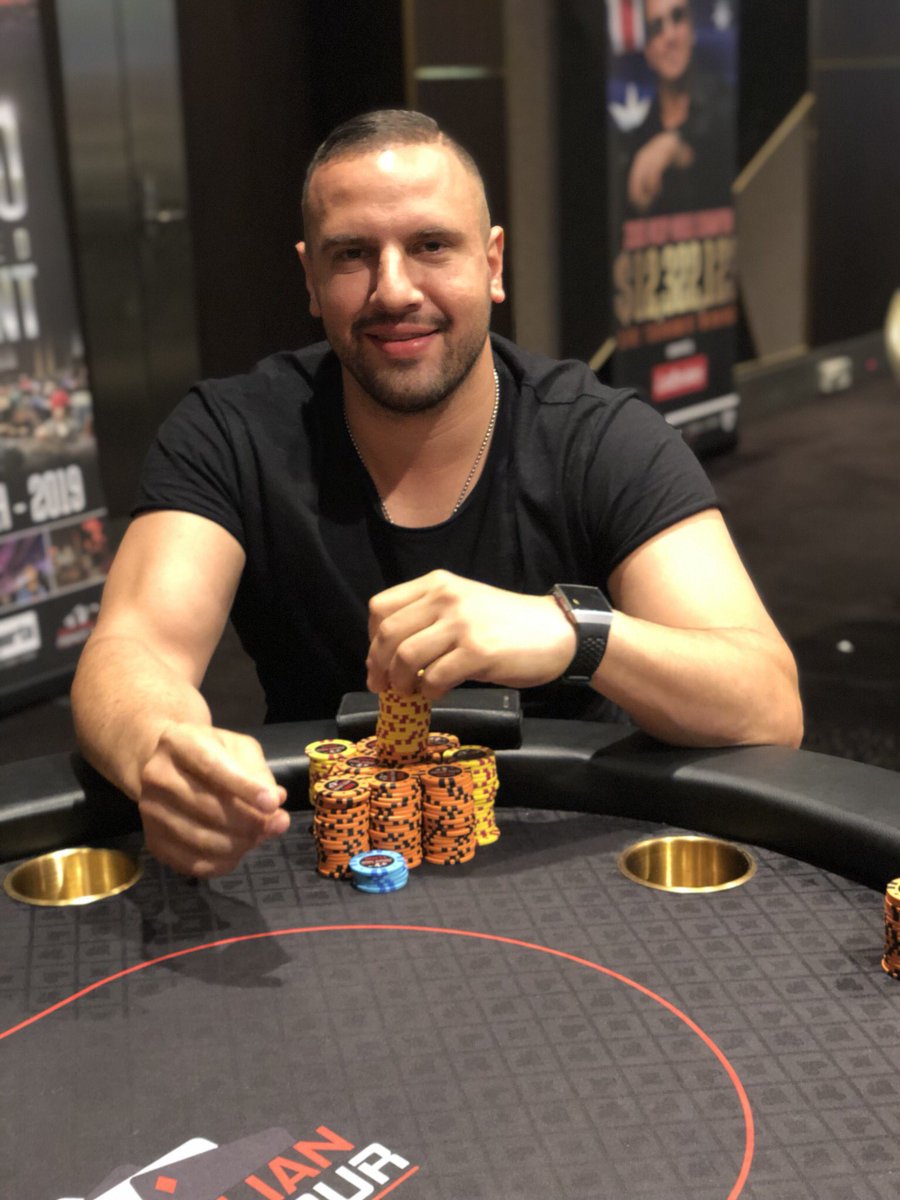 GiigiiFabulous's tweet photo. Massive congratulations to our favourite adopted Aussie @TheGrinder44 on winning his 5th WSOP bracelet in Event#27 Seven Card Stud Hi/Lo 8 or Better.
So proud of you! Now let’s win the Players Championship!! #thechamp @AusPokerTour #wsop2019 #adoptedaussie https://t.co/Fn70qUPPam