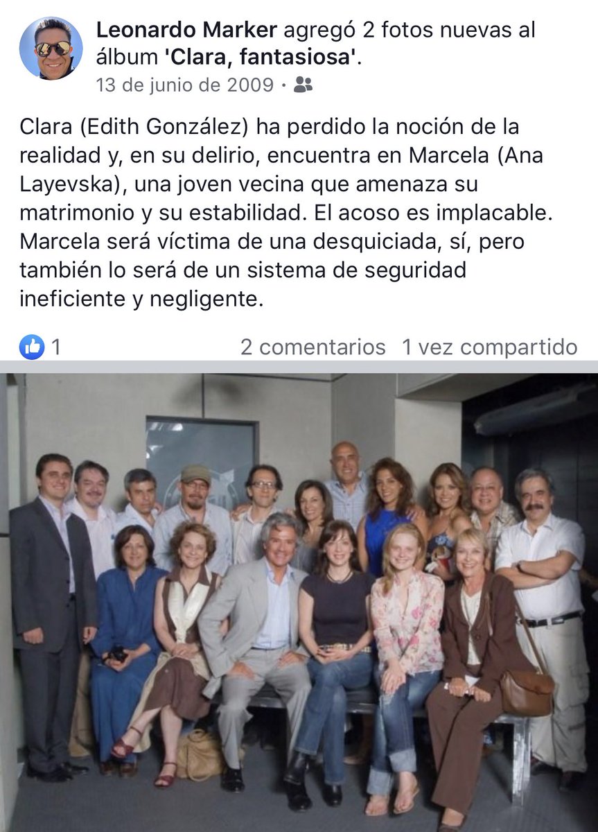 LeonardoMarker's tweet photo. Mira Mr. T: Casualmente un día como hoy, hace 10 años, era la primera lectura de guion de #ClaraFantasiosa, el capítulo que @EdithGonzalezMx hizo con nosotros en Mujeres Asesinas... @ptorres https://t.co/ctPMXt41Ip