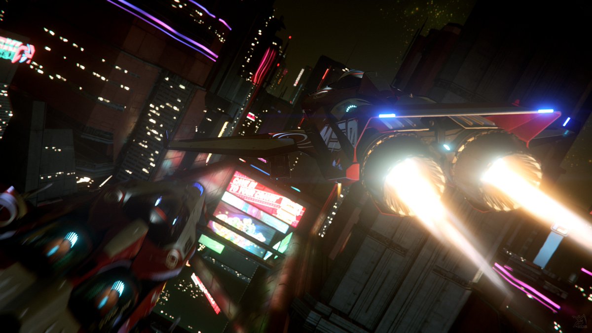 Mr_Hasgaha's tweet photo. About 4 hours remain (11:59 PM Pacific) for @RobertsSpaceInd's #StarCitizen #OriginCelebration #screenshot contest.

Here's me zooming past @UthoRiley in a late night M50 race in downtown Area11.

➡️Contest entries &amp; info: https://t.co/NkuHxkgRFR
#scifi #pcgaming https://t.co/yHcWmMv2HT