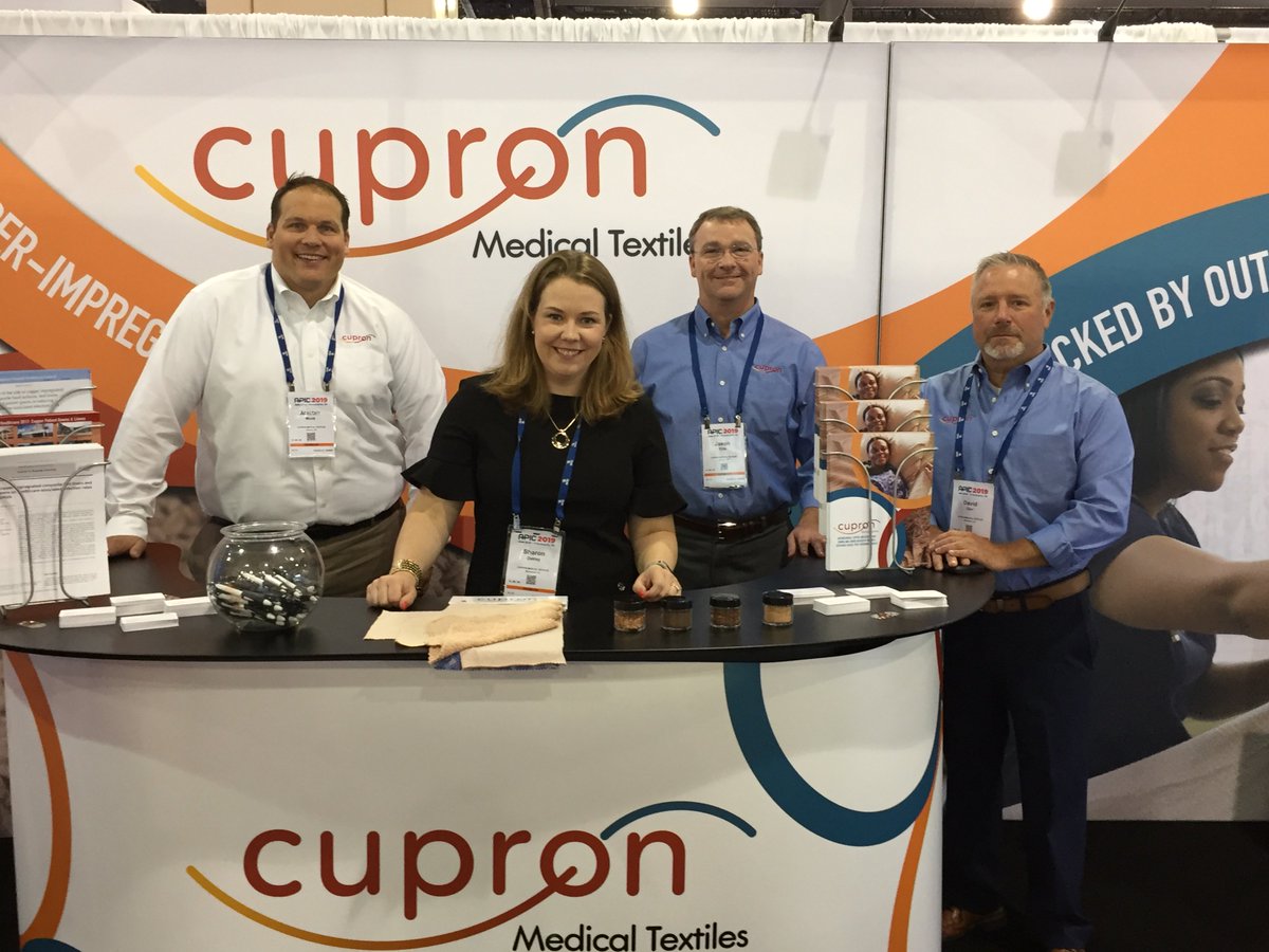 <a href="/Cupron/">Cupron</a> gets into the spotlight at <a href="/APIC/">APIC</a> 2019 with sponsored presentation providing case studies of copper antimicrobial fabrics as an example of textile innovations for infection prevention cupronmedicaltextiles.com/medical-textil…