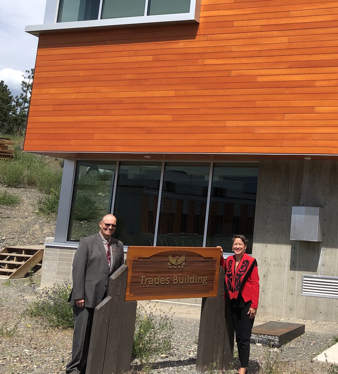 melaniejmark's tweet photo. Keep shining @NVIT83! Thank you for another heartwarming visit. Your new state of the art building is gorgeous. Connecting with the students is always my favourite. I am so thrilled to meet future #Welders and #Chefs passionate about the #Trades. @ita_bc #RedSeals #TRC https://t.co/1McGyABL3I