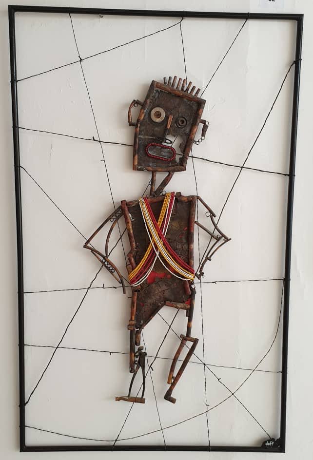 Le danseur traditionnel 
Sculpture 
technique mixte 
Dimension:160x100cm
Doff 2019