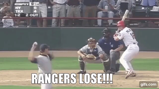 RangersLose's tweet photo. Yes! Five-Run lead went the way of the Rolodex!  Rangers lose! https://t.co/DAR7oiMhxV