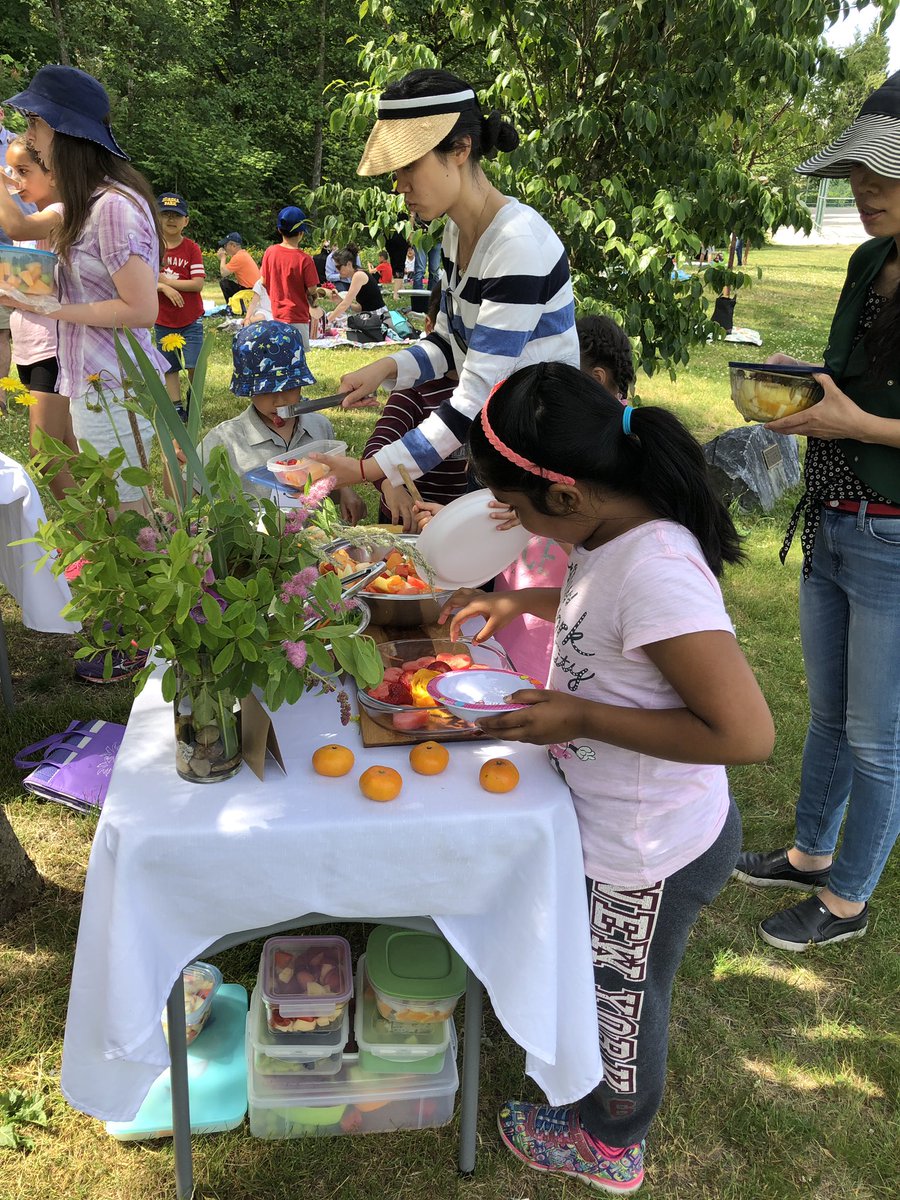 kmac_50's tweet image. Sword fern Celebration of Learning Picnic. Children taking their families on a nature walk and sharing their learning of indigenous plants @RosePointSchool @VSB39