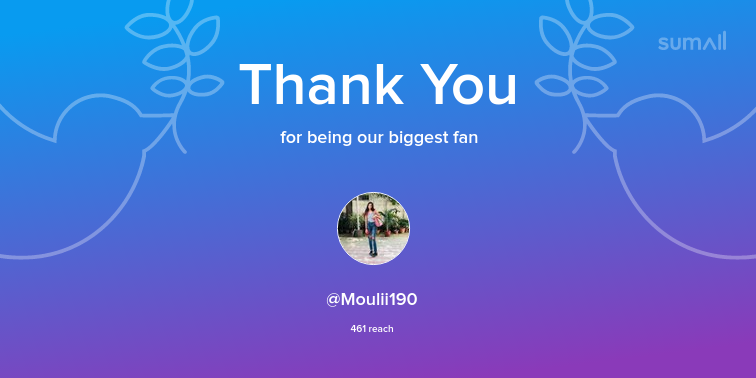 Our biggest fans this week: Moulii190. Thank you! via sumall.com/thankyou?utm_s…