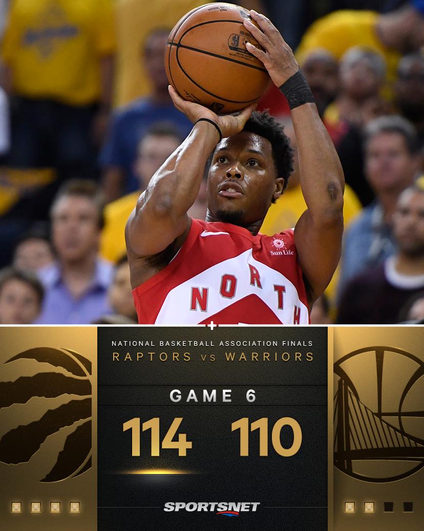 Sportsnet's tweet image. BREAKING: The @Raptors defeat the @Warriors in Game 6 to win their first ever @NBA Championship in franchise history! 🎉

📖: sprtsnt.ca/2WKkOSs

#NBAFinals | #WeTheNorth