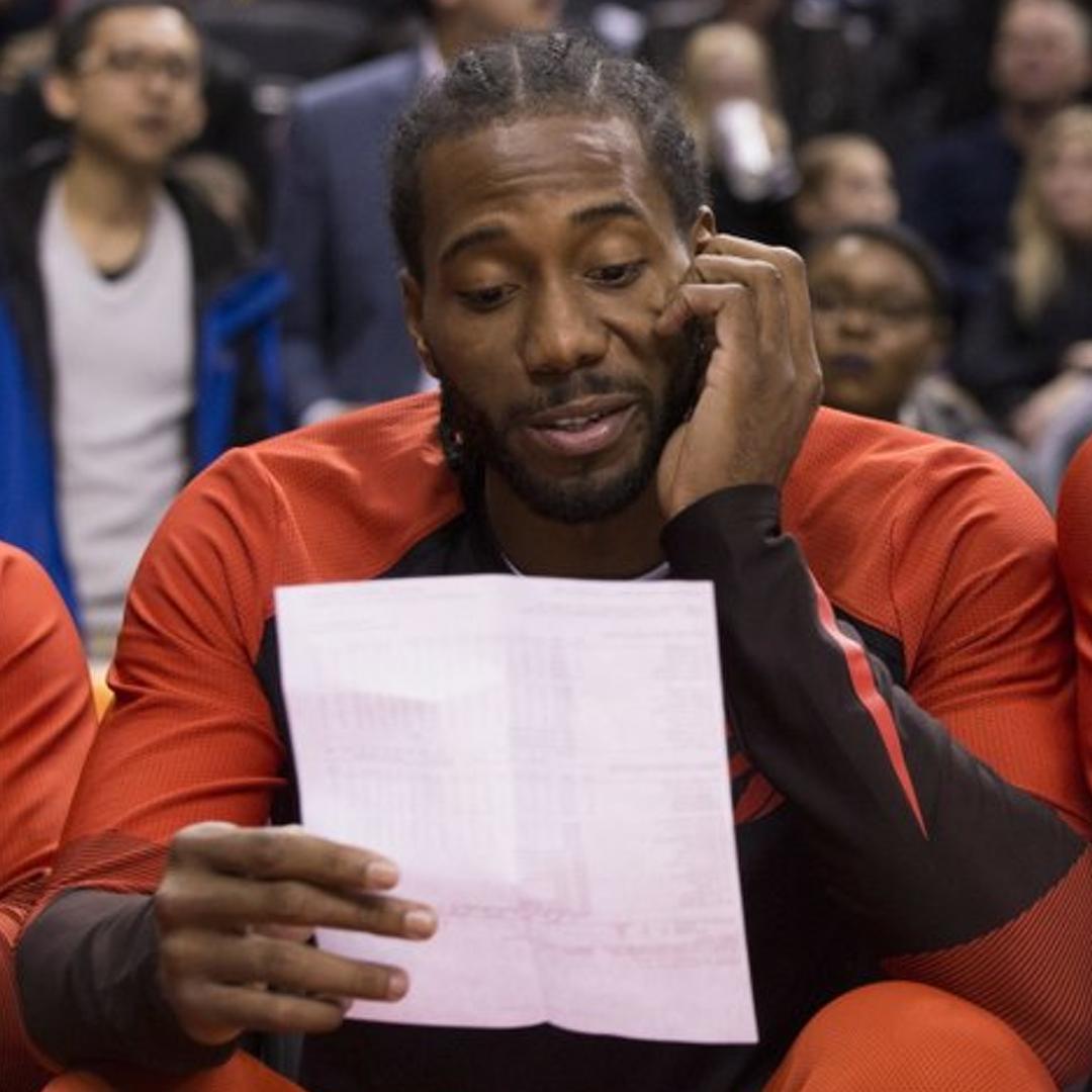“Congrats Kawhi.”

"Thanks."