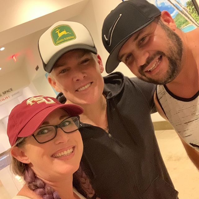 SoFlaCharmer's tweet photo. I couldn’t make this up if I wanted to. Just ran into @therealmarkmcgrath and I completely went into fangirl mode! Possibly the coolest and nicest guy we have met! Fun fact - back in the day Sam has frosted tips like Mark and we used to call him Sugar Ra… https://t.co/QPU9zKCZe8 https://t.co/Qi7X6yN01g