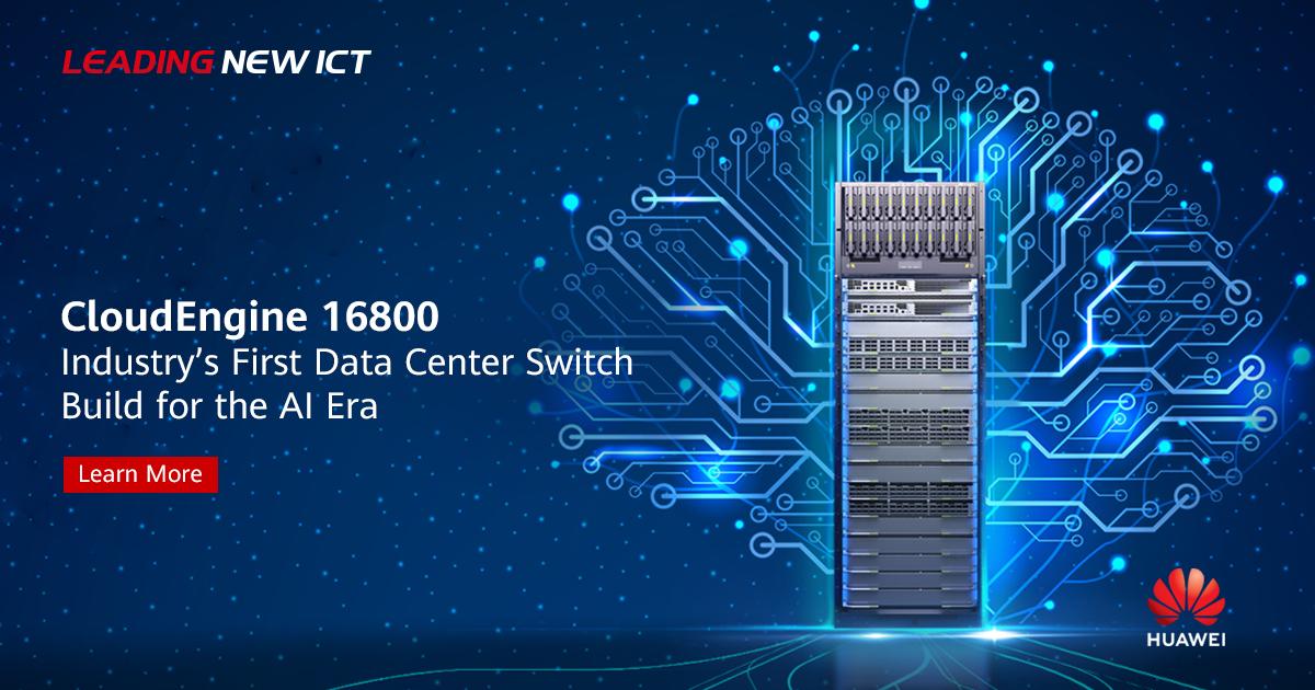 HuaweiEntAPAC's tweet image. #CloudEngine 16800 is equipped with a high-performance #AI chip to implement local analysis and real-time decision-making, realize intelligent lossless switching and #DataCenterNetwork maintenance. READ MORE: rebrand.ly/ce16800