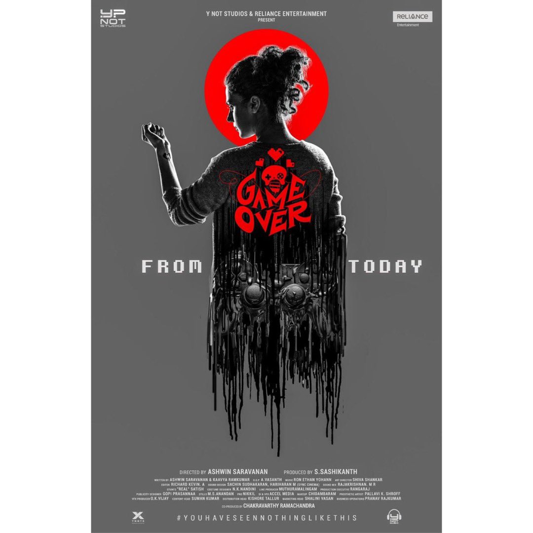 thevirdas's tweet photo. My mad talented friend @taapsee has a wonderful film out today. #GameOver is in theatres. Go see it people....it's such a fun ride! https://t.co/ccW4grxa6F
