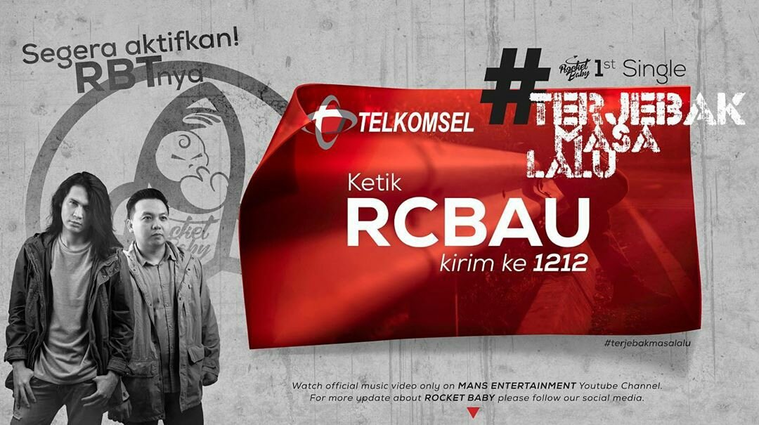 Jadikan lagu Terjebak Masa Lalu dari <a href="/Rocketbaby_idn/">rocketbaby.idn</a> (<a href="/jevri777/">jevri777</a> &amp; @FrankyPaulus86) sebagai Nada Sambung Pribadimu!
Aktifkan melalui SMS, ketik RCBAU kirim ke 1212

Akses juga pilihan NSP <a href="/NSP1212official/">NSP1212</a> melalui aplikasi MyTelkomsel