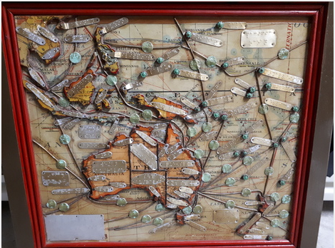 VALibrary's tweet photo. We know how much you love our #VAHeritage pics. This 1939 #TactileMap of Australia and South Pacific includes metal markers with the placenames in Braille and raised metal strips following the shipping routes #FlashbackFriday @VicCollections #Braille https://t.co/msCQ51kD2H https://t.co/OQ6nC3z6Cz