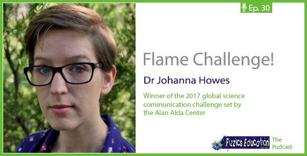 FizzicsEd's tweet photo. #Podcast: Chatting with @johmatrix, 2017 visual winner of the #flamechallenge! Set by the @AldaCenter, it's all about communicating #science effectively ... plus it's judged by 11-year-olds :) Love it!
https://t.co/piFJfkoeZt https://t.co/TwJzUCtZFn