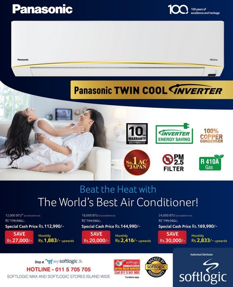 panasonic twin cool inverter ac price
