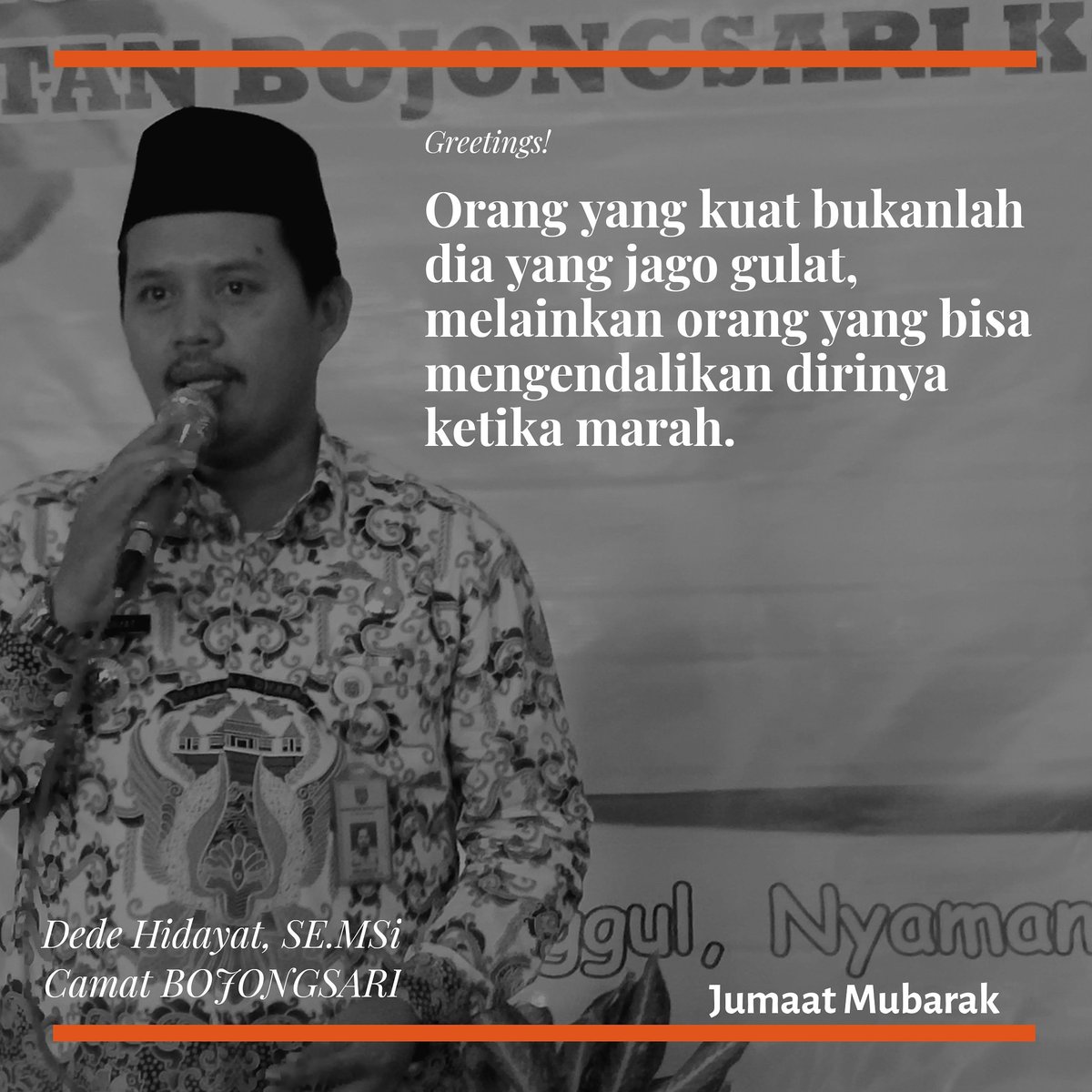 DedeHidayatSe's tweet photo. Hayu para Laki - laki Kecamatan Bojongsari SEMANGAT, jangan lupa setelah kita melakukan aktifitas pekerjaan dan kegiatan kita bersama - sama Menuju Masjid untuk melalsanakan Ibadah Sholat Jumat... @idrisashomad 
@depok
@humas_kec_bojongsari 
#kecamatanbojongsari
#bojongsari https://t.co/jwsKHu8NM3