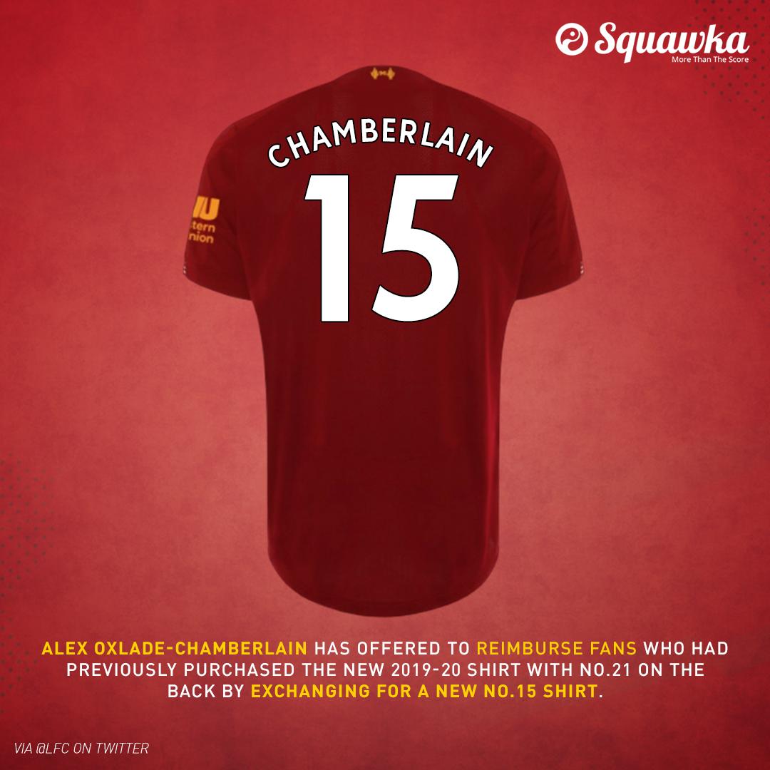oxlade chamberlain jersey number
