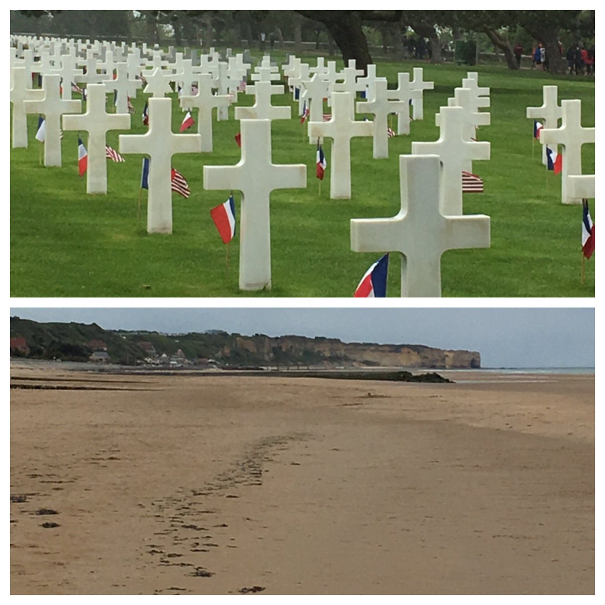 jamifarry's tweet image. I was at Normandy the day before Memorial Day this year. Visited the  American Cemetery and walked on Omaha Beach. Sobering to say the least. #NeverForget