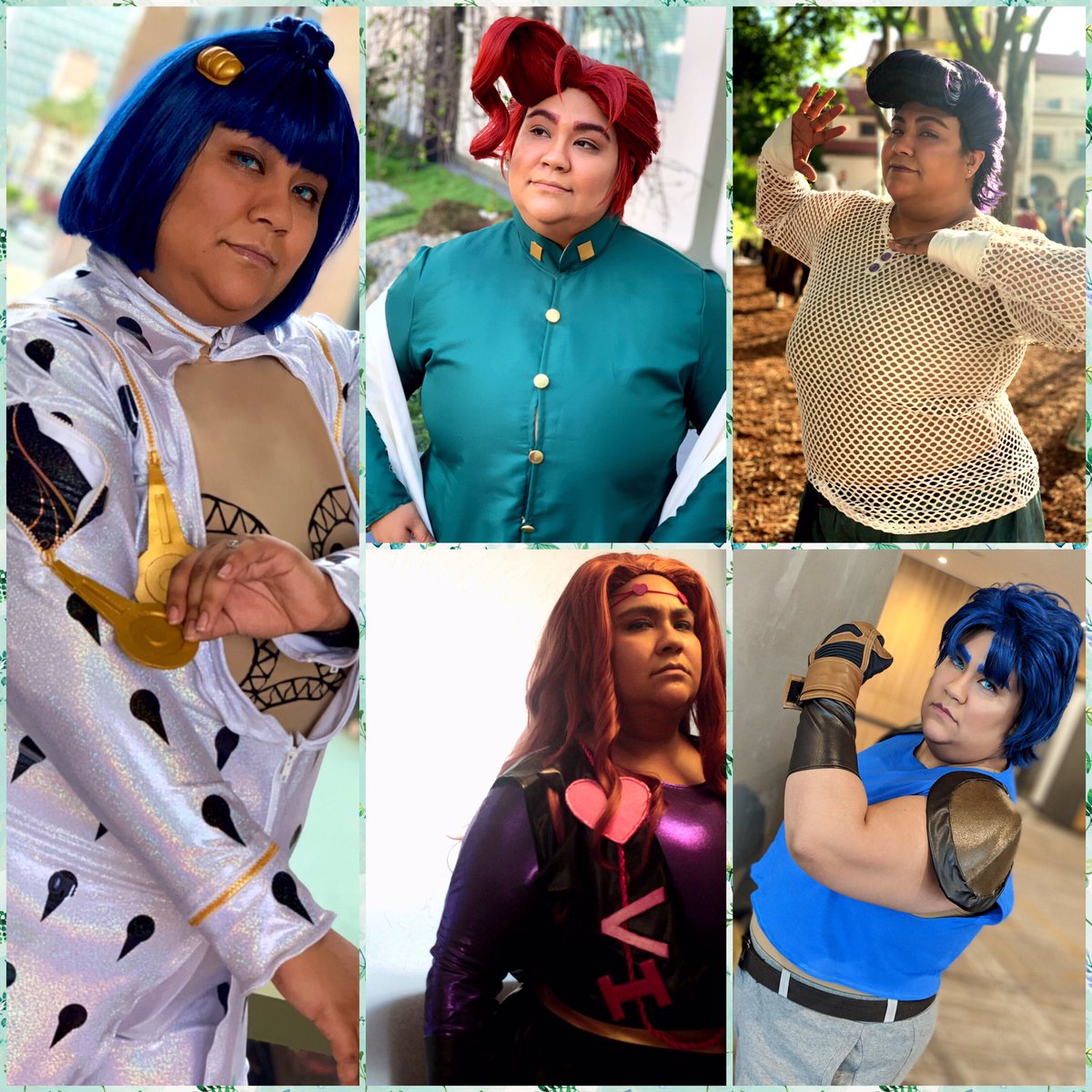 ElvenArcherCos's tweet photo. A happy birthday to the one and only, Hirohiko Araki 🎉 

Thank you for my current cosplay obsession. 

#jjba #brunobuccellati #kakyoinnoriaki #JosukeHigashikata #vanillaice #coolice #jonathanjoestar #JoJosBizarreAdventure #cosplay https://t.co/RuJ1D92KIP